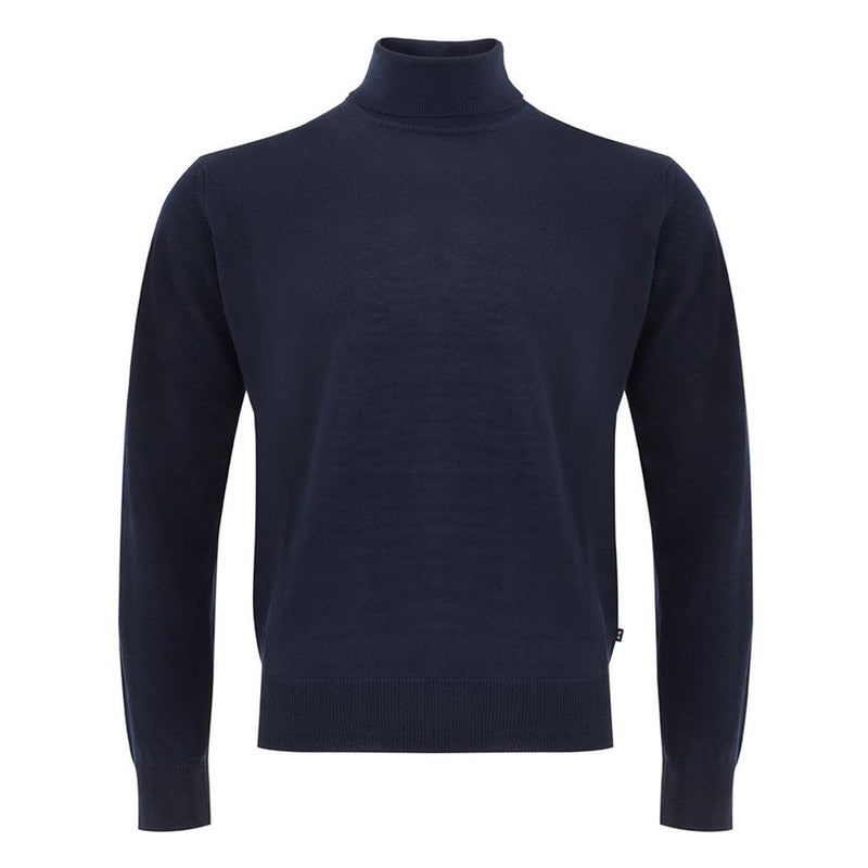 FERRANTE Blue Wool Turtleneck