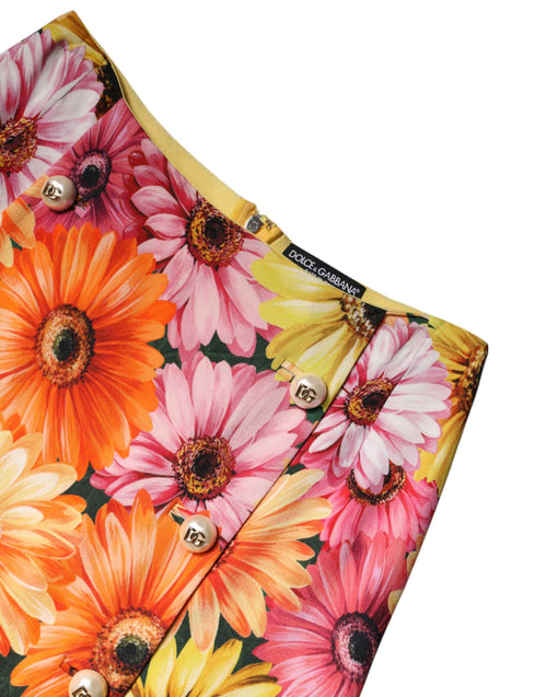 Dolce & Gabbana Multicolor Floral High Waist Mini Skirt - ClickThatClicks 
