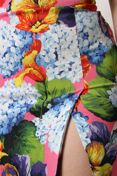 Dolce & Gabbana Multicolor Floral High Waist Midi Skirt - ClickThatClicks 