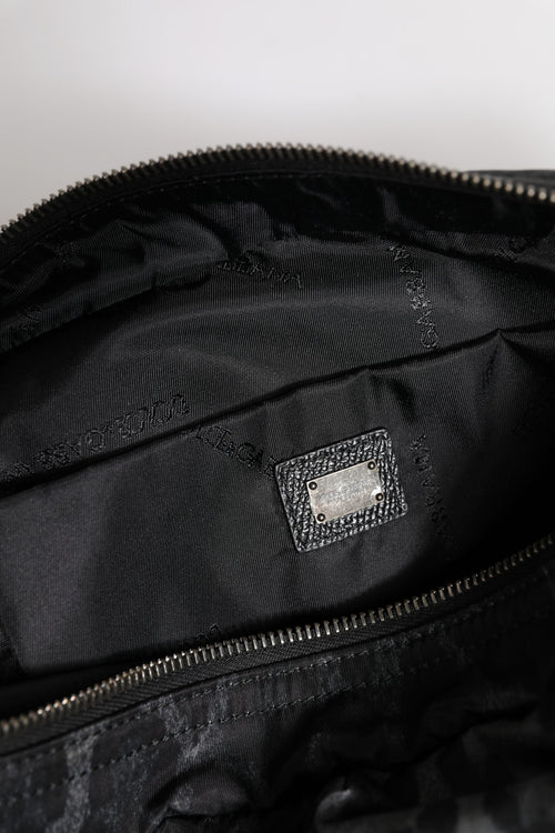 Dolce & Gabbana Black Gray Leopard DG Logo Belt Waist Fanny Pack Bag - ClickThatClicks 