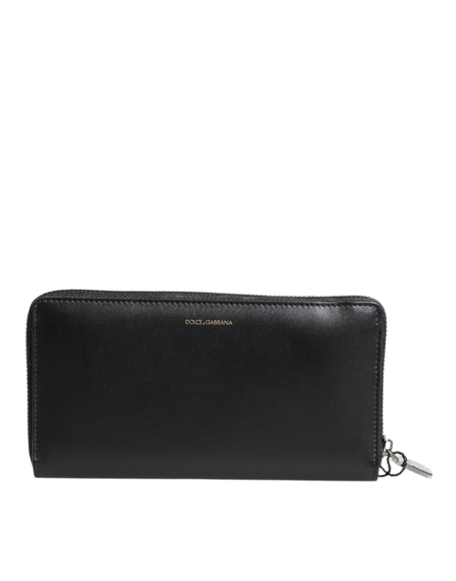 Dolce & Gabbana Black Blue Exotic Leather Embossed Continental Wallet - ClickThatClicks 