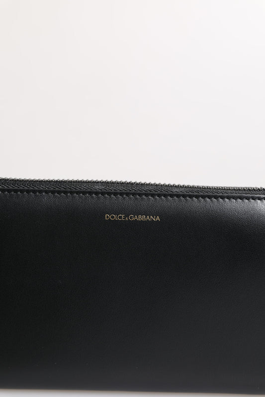 Dolce & Gabbana Black Blue Exotic Leather Embossed Continental Wallet - ClickThatClicks 