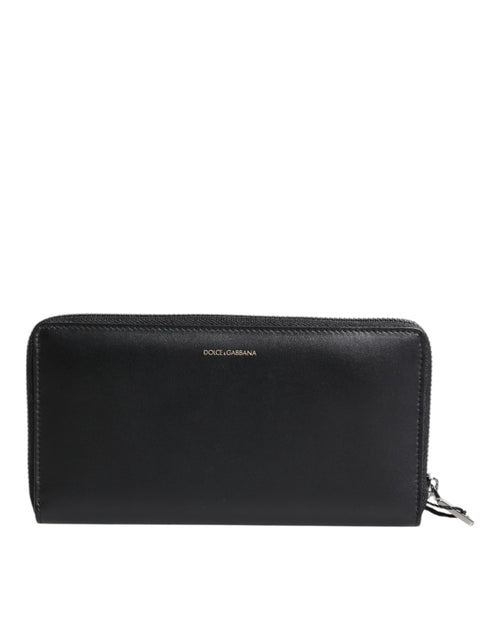Dolce & Gabbana Black Blue Exotic Leather Embossed Continental Wallet - ClickThatClicks 