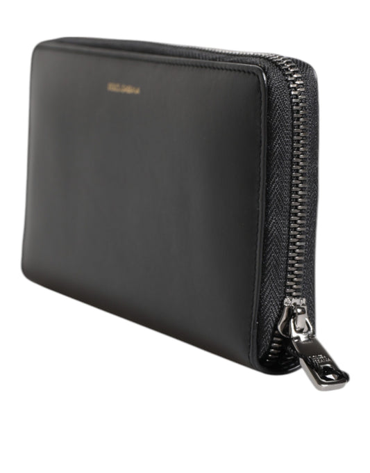 Dolce & Gabbana Black Blue Exotic Leather Embossed Continental Wallet - ClickThatClicks 