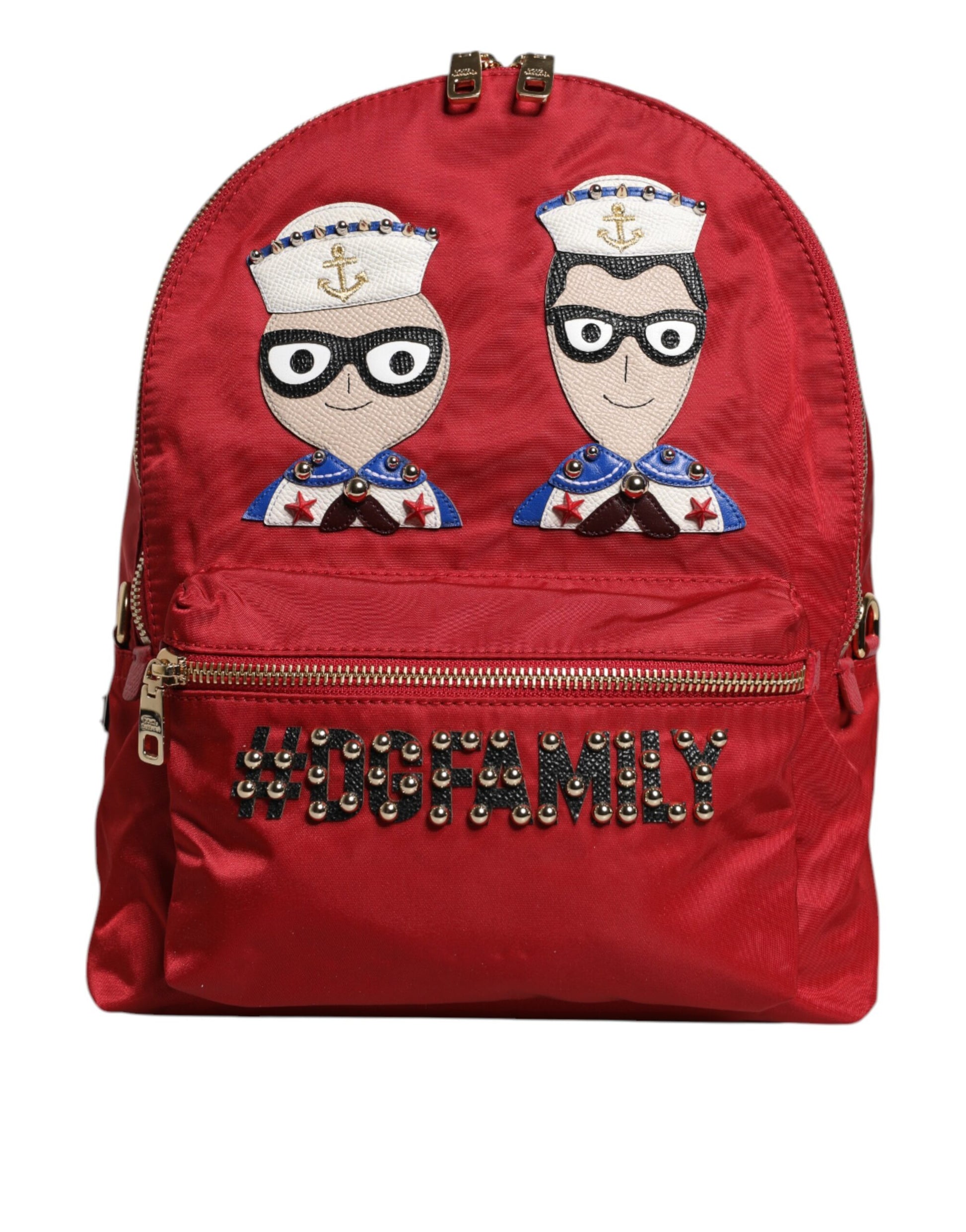 Dolce & Gabbana Red #DGFAMILY VULCANO Embellishment Backpack Bag - ClickThatClicks 