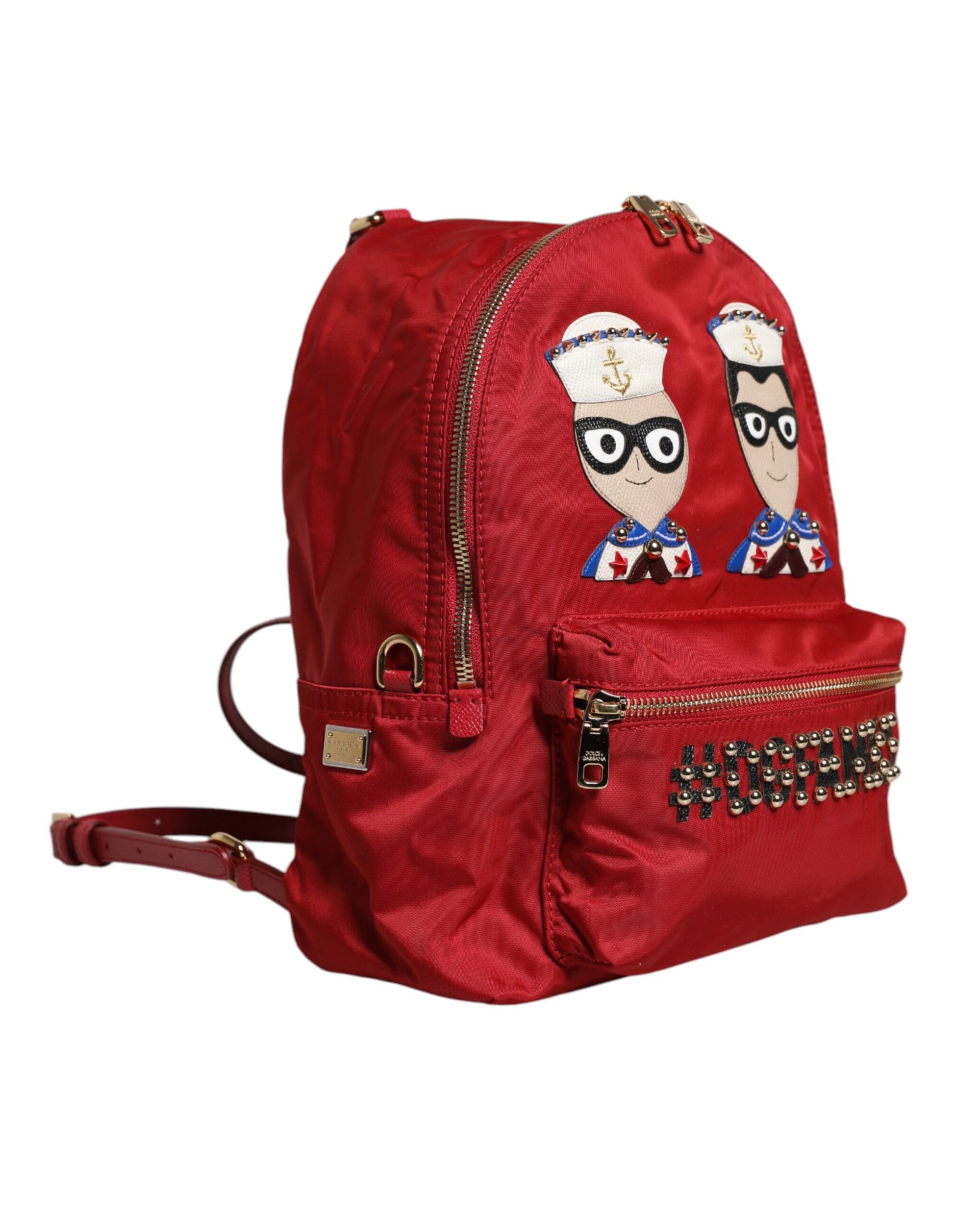 Dolce & Gabbana Red #DGFAMILY VULCANO Embellishment Backpack Bag - ClickThatClicks 