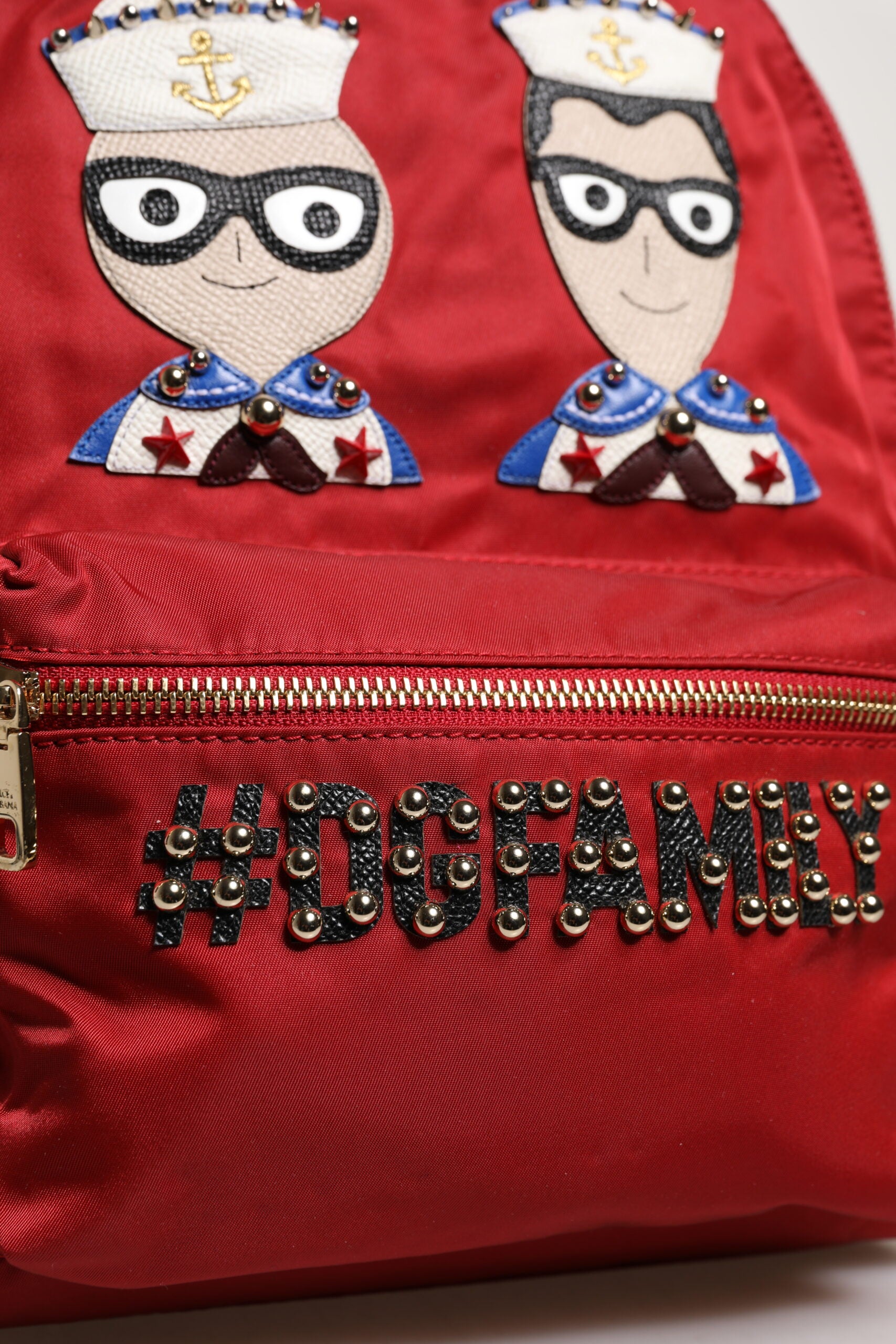 Dolce & Gabbana Red #DGFAMILY VULCANO Embellishment Backpack Bag - ClickThatClicks 