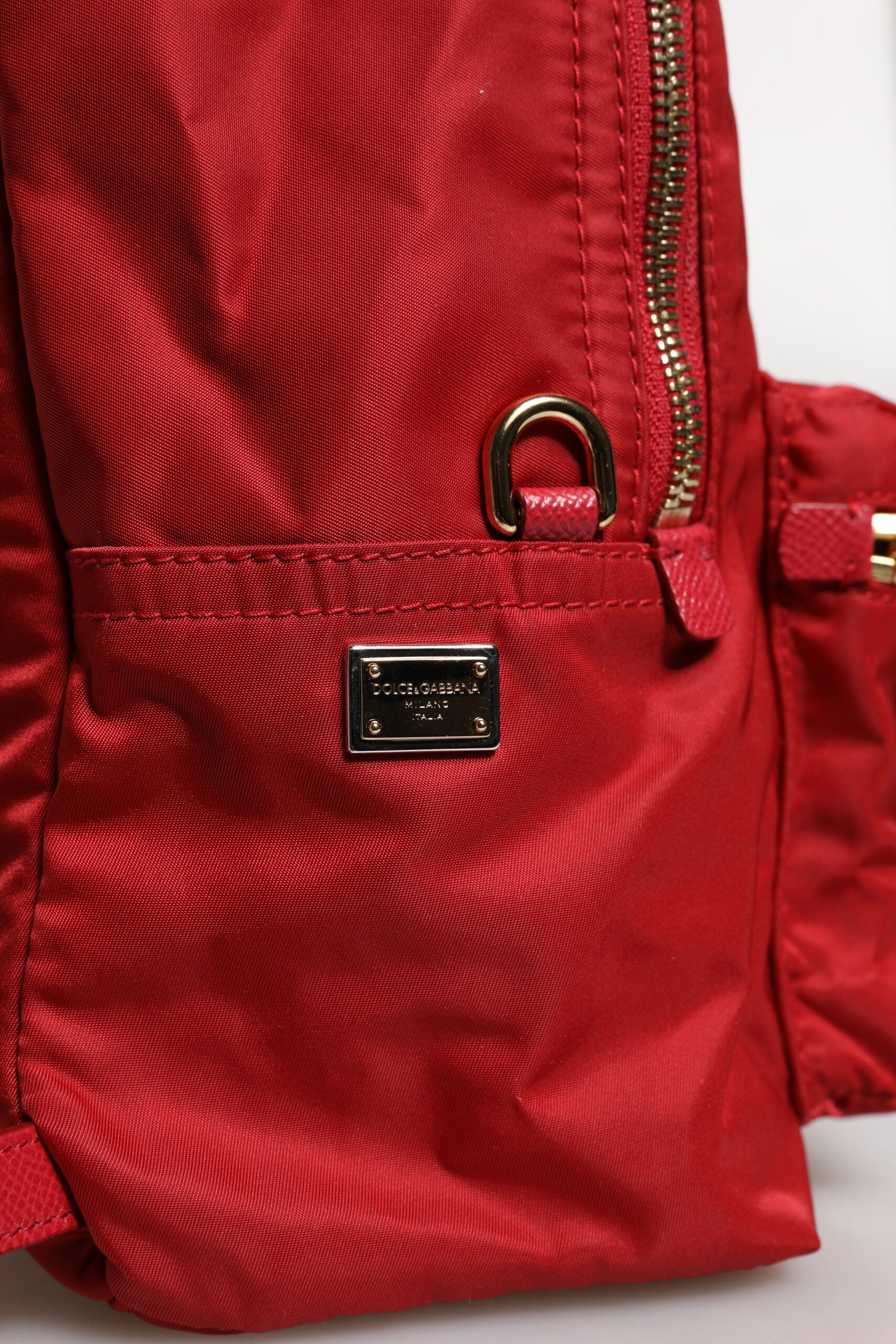Dolce & Gabbana Red #DGFAMILY VULCANO Embellishment Backpack Bag - ClickThatClicks 