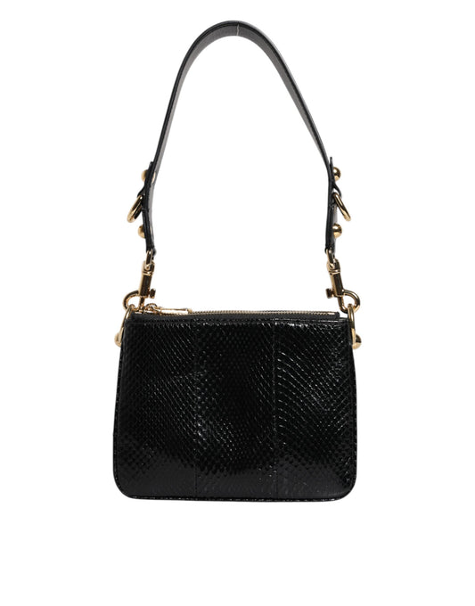 Dolce & Gabbana Black Exotic Leather Shoulder Sling Clutch Bag - ClickThatClicks 