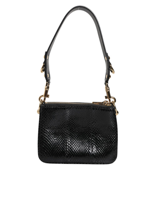Dolce & Gabbana Black Exotic Leather Shoulder Sling Clutch Bag - ClickThatClicks 