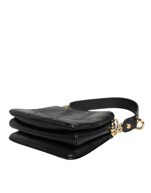 Dolce & Gabbana Black Exotic Leather Shoulder Sling Clutch Bag - ClickThatClicks 