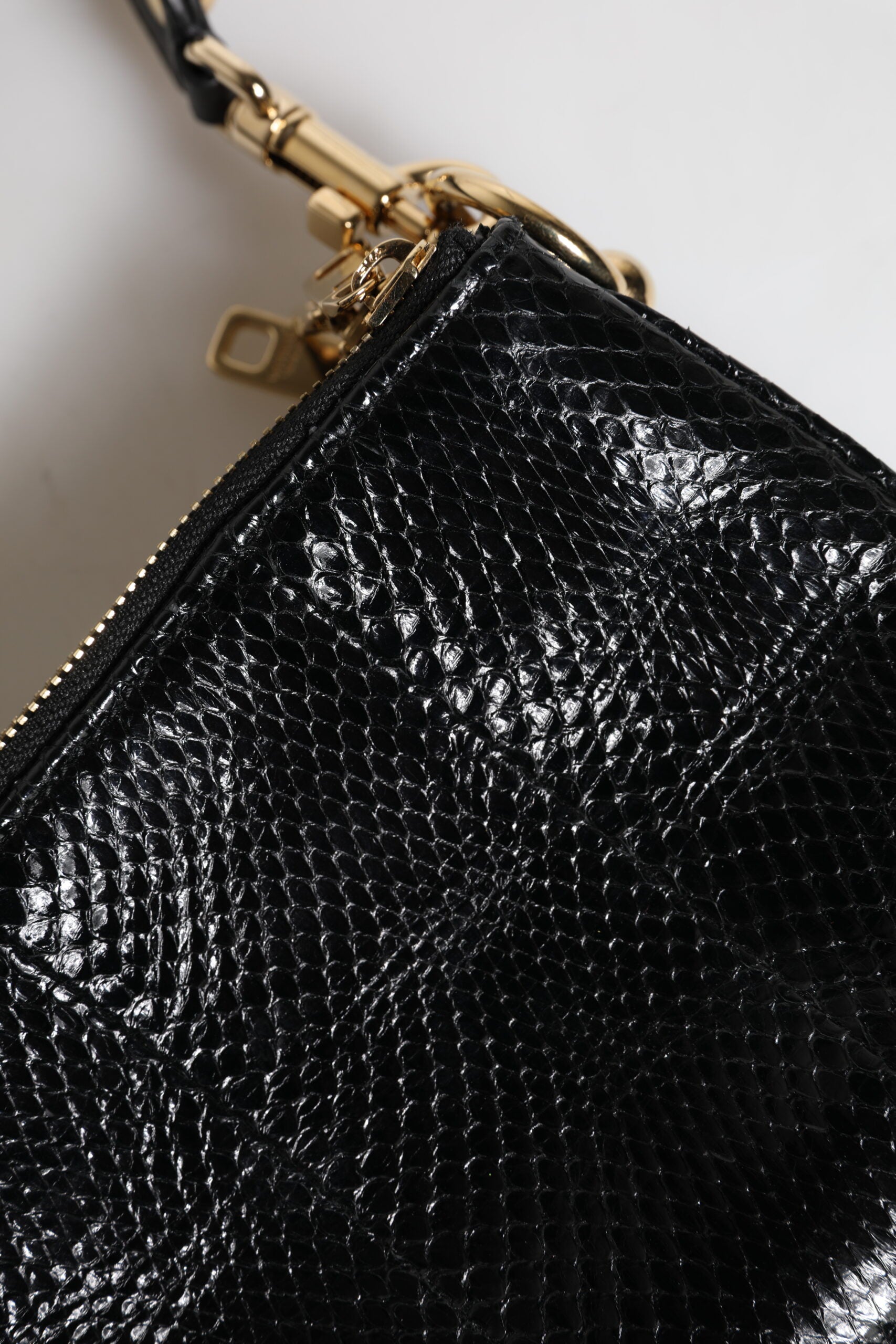 Dolce & Gabbana Black Exotic Leather Shoulder Sling Clutch Bag - ClickThatClicks 