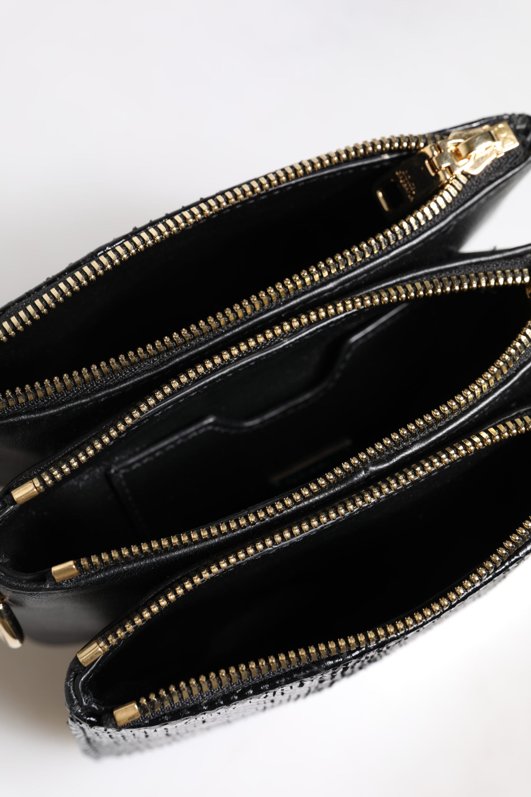 Dolce & Gabbana Black Exotic Leather Shoulder Sling Clutch Bag - ClickThatClicks 