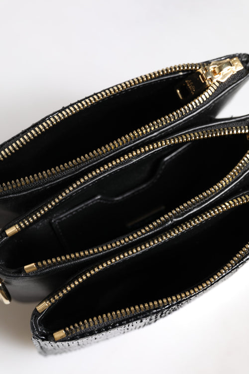 Dolce & Gabbana Black Exotic Leather Shoulder Sling Clutch Bag - ClickThatClicks 