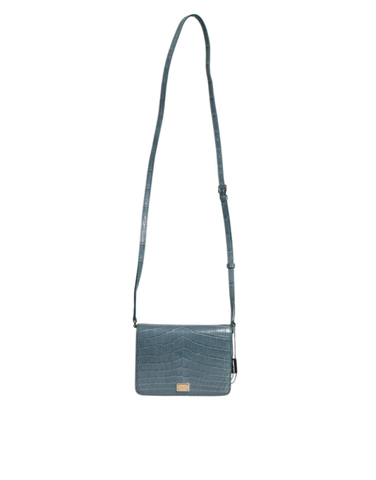 Dolce & Gabbana Green Exotic Leather DG Plaque Crossbody Mini Bag - ClickThatClicks 