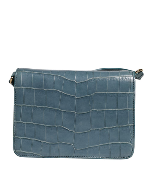 Dolce & Gabbana Green Exotic Leather DG Plaque Crossbody Mini Bag - ClickThatClicks 