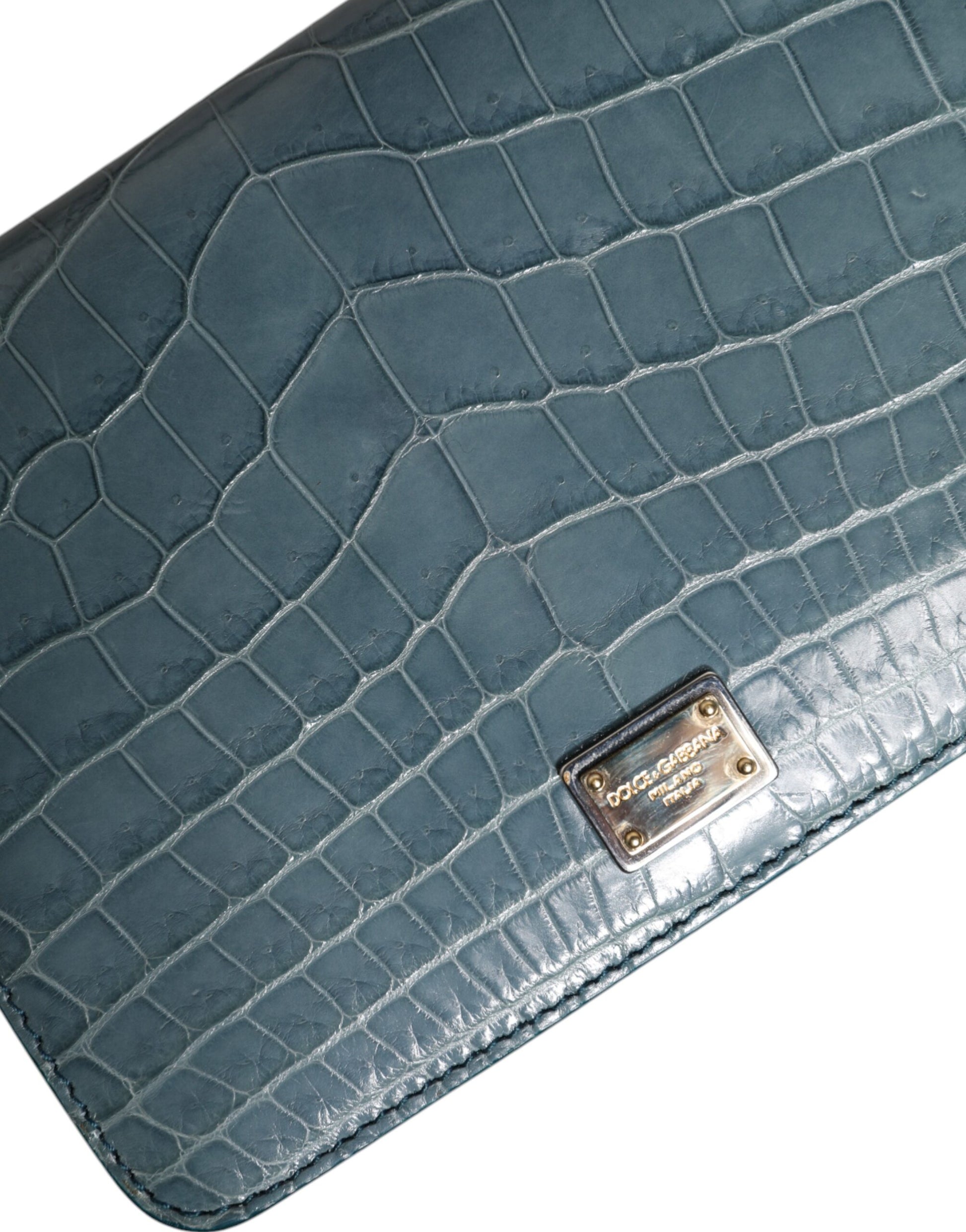 Dolce & Gabbana Green Exotic Leather DG Plaque Crossbody Mini Bag - ClickThatClicks 