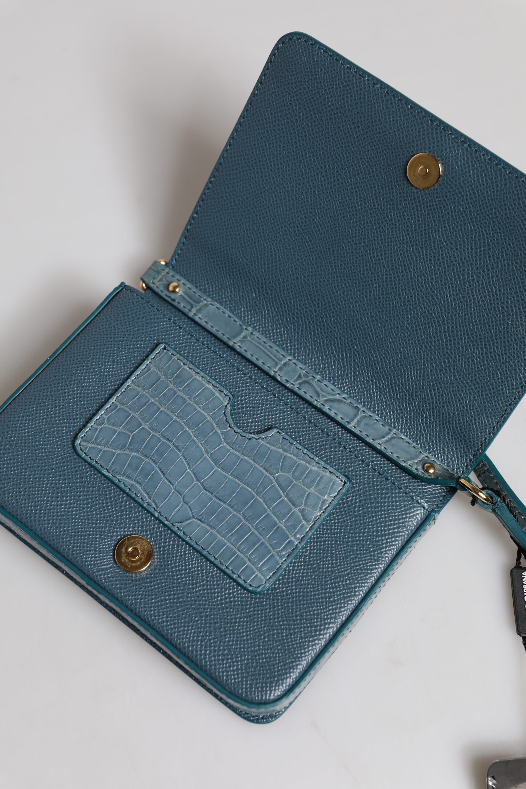 Dolce & Gabbana Green Exotic Leather DG Plaque Crossbody Mini Bag - ClickThatClicks 