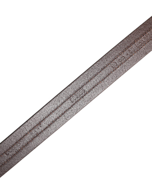 Dolce & Gabbana Burgundy Leather Metal Logo Buckle Belt - ClickThatClicks 