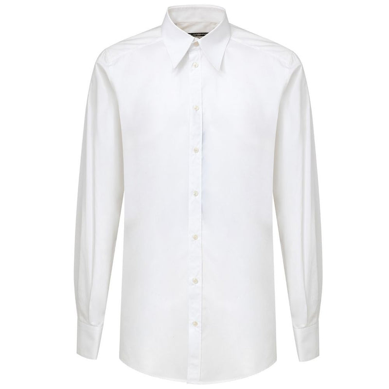 Dolce & Gabbana White Cotton Dress Shirt