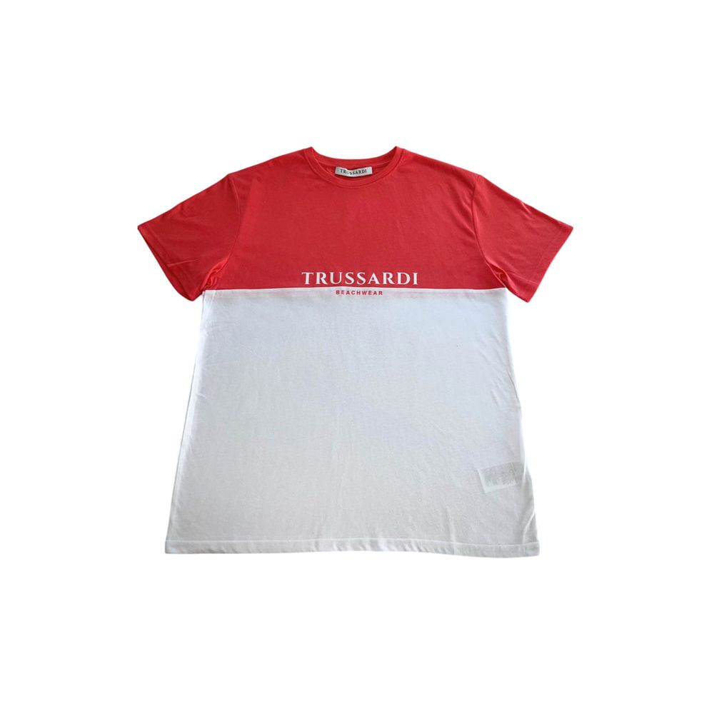 Trussardi Beachwear White Polyester Men T-Shirt - ClickThatClicks 