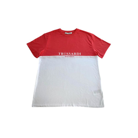 Trussardi Beachwear White Polyester Men T-Shirt - ClickThatClicks 