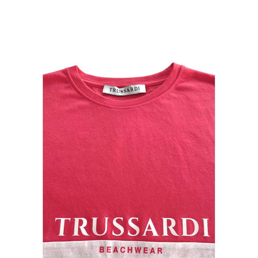 Trussardi Beachwear White Polyester Men T-Shirt - ClickThatClicks 