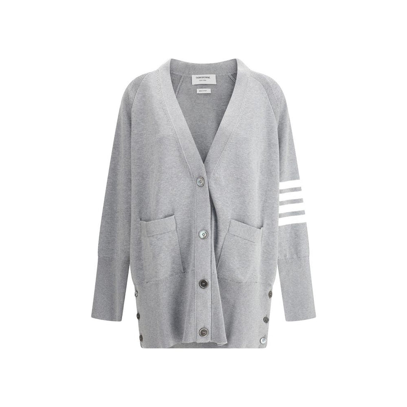 Thom Browne Gray Cotton Cardigan