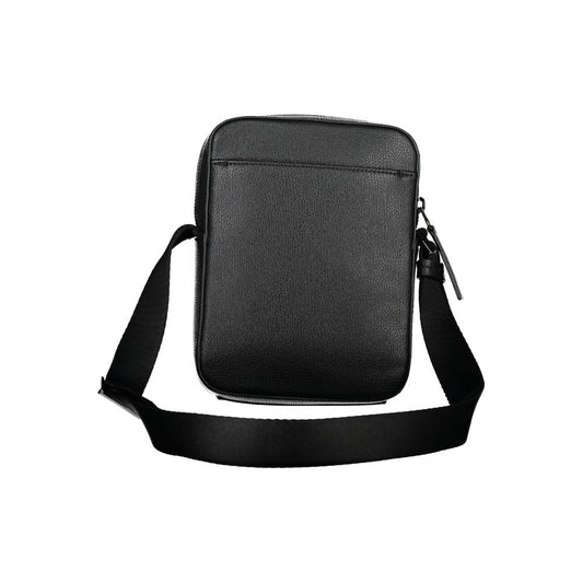 Calvin Klein Sleek Black Shoulder Bag with Logo Detail - ClickThatClicks 