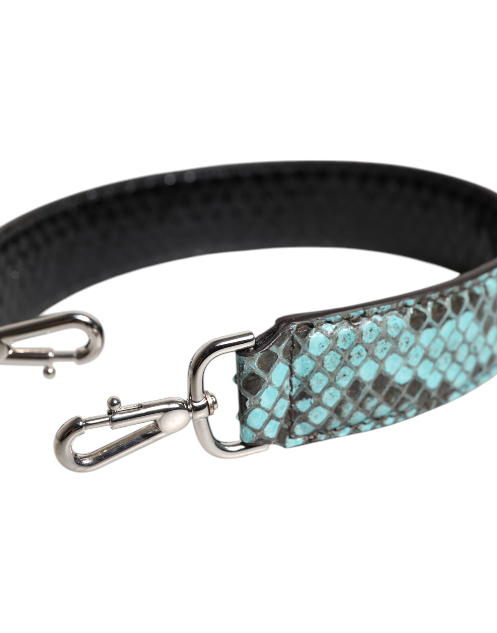 Dolce & Gabbana Black Blue Exotic Leather Bag Shoulder Strap - ClickThatClicks 