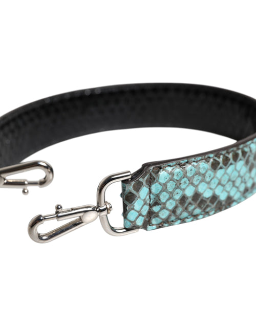 Dolce & Gabbana Black Blue Exotic Leather Bag Shoulder Strap - ClickThatClicks 