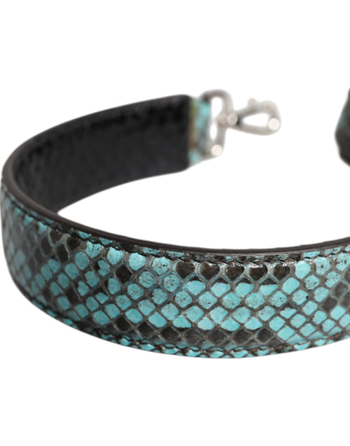 Dolce & Gabbana Black Blue Exotic Leather Bag Shoulder Strap - ClickThatClicks 