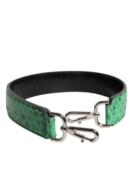 Dolce & Gabbana Black Green Exotic Leather Bag Shoulder Strap - ClickThatClicks 
