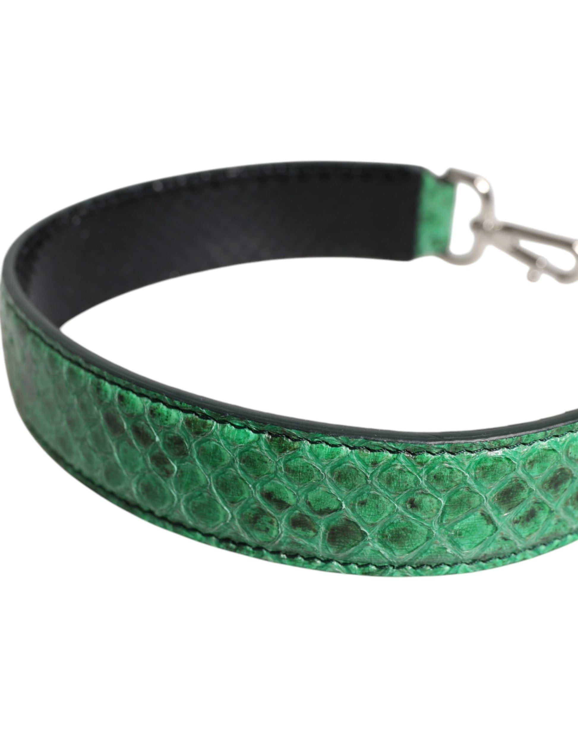 Dolce & Gabbana Black Green Exotic Leather Bag Shoulder Strap - ClickThatClicks 