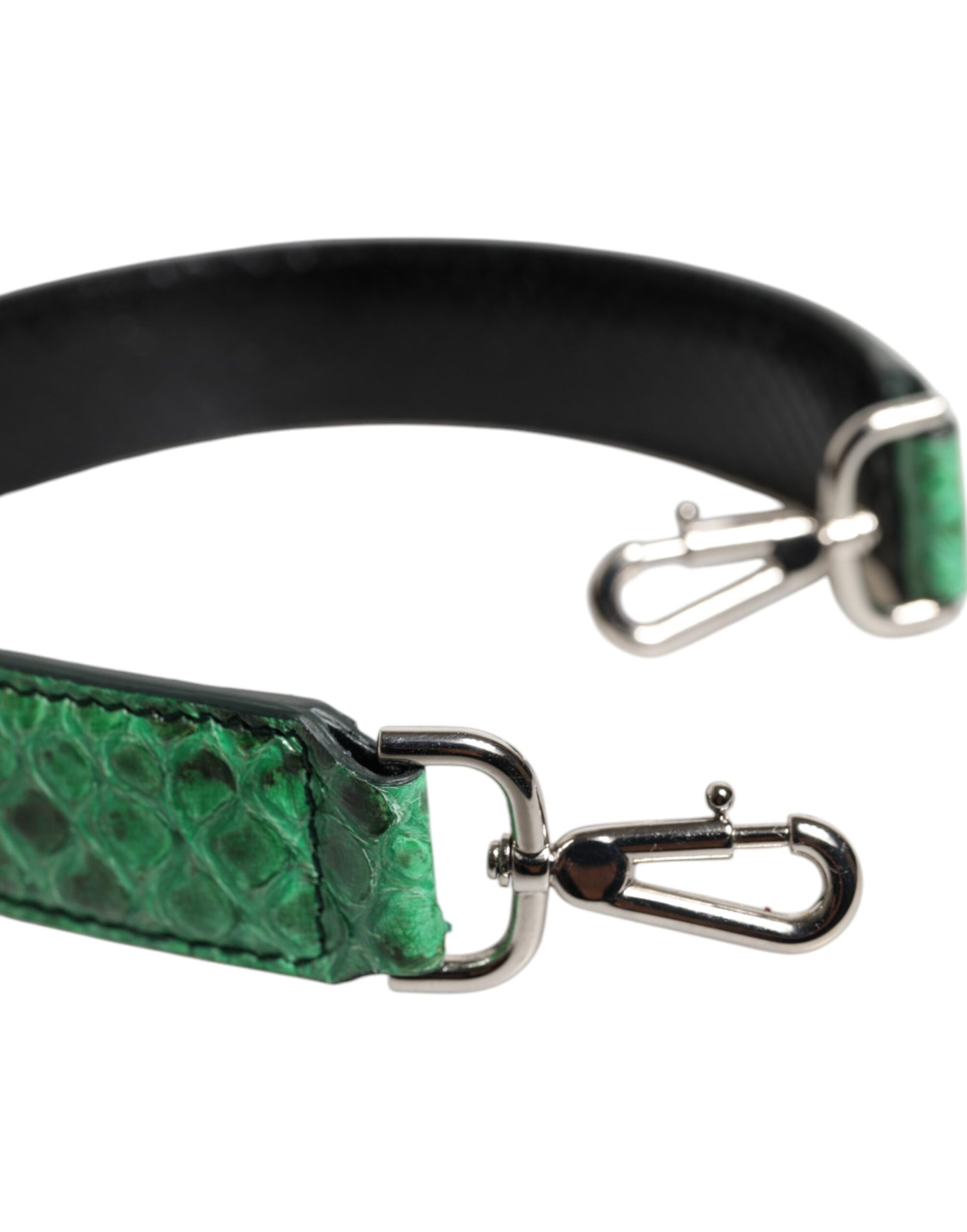 Dolce & Gabbana Black Green Exotic Leather Bag Shoulder Strap - ClickThatClicks 