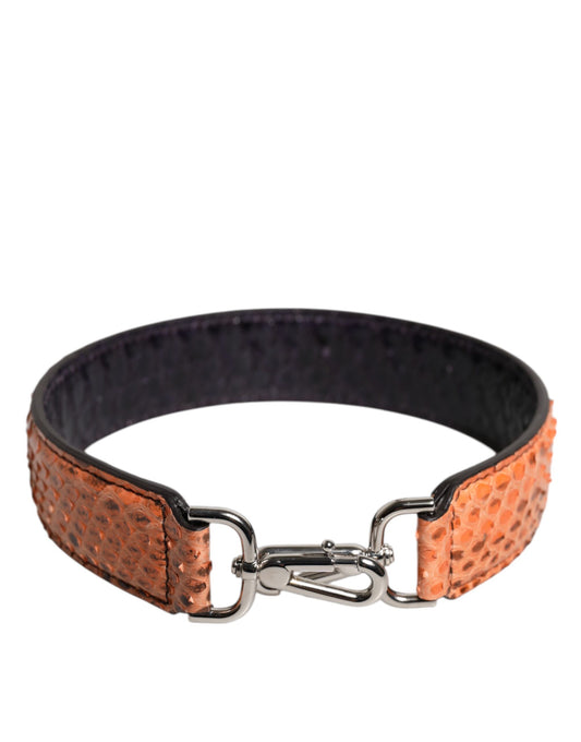 Dolce & Gabbana Black Beige Exotic Leather Bag Shoulder Strap - ClickThatClicks 