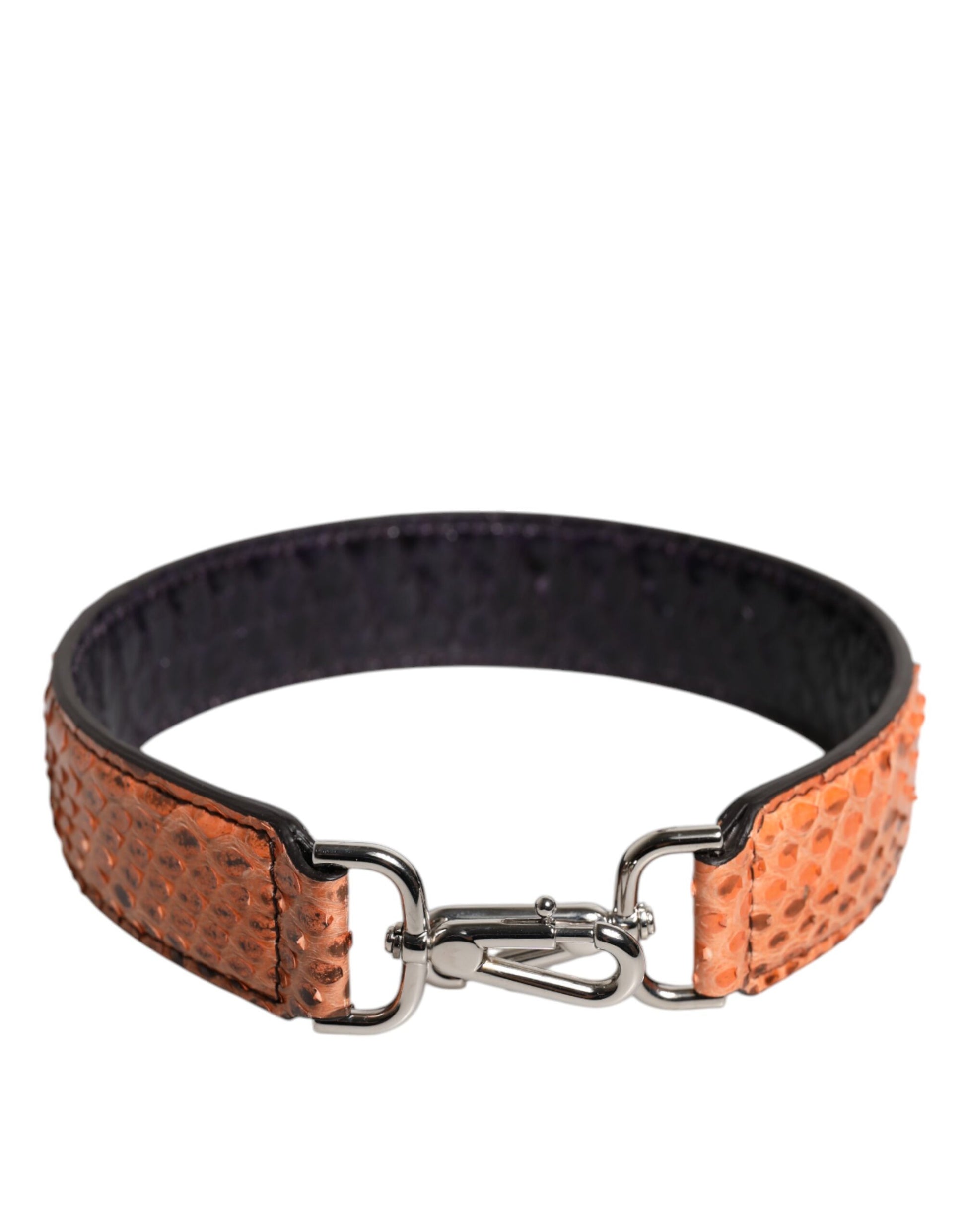 Dolce & Gabbana Black Beige Exotic Leather Bag Shoulder Strap - ClickThatClicks 