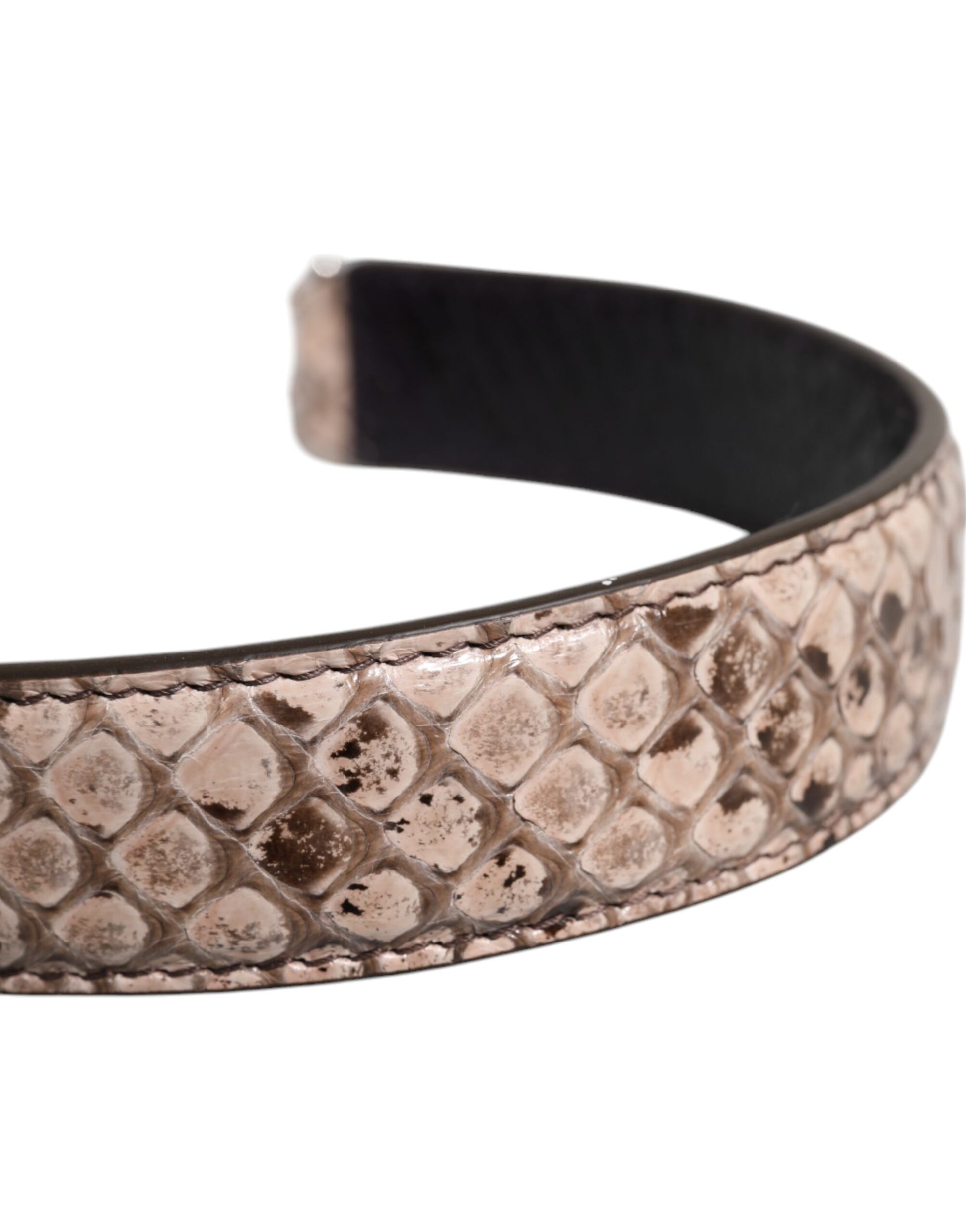 Dolce & Gabbana Black Cream Exotic Leather Bag Shoulder Strap - ClickThatClicks 