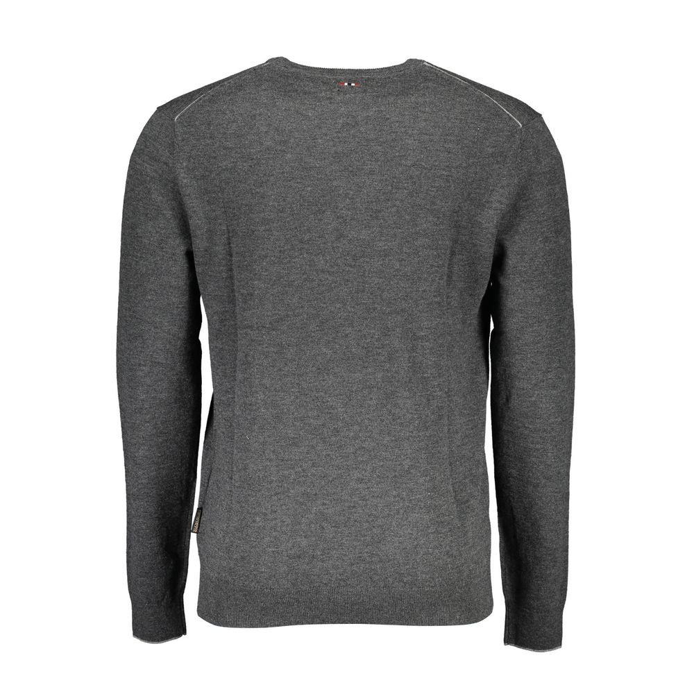 Napapijri Grigio Wool Mens Sweater - ClickThatClicks 