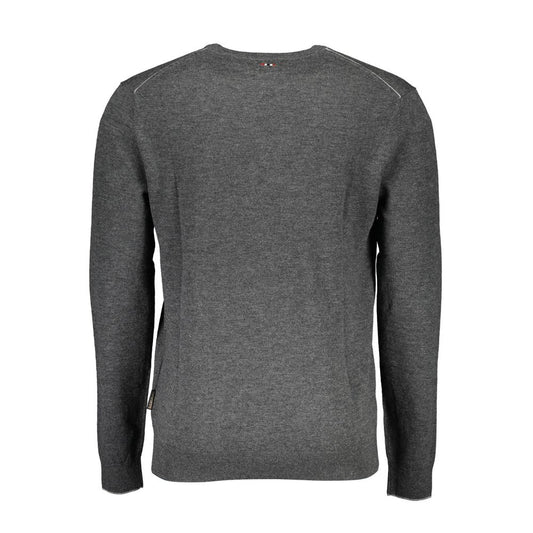 Napapijri Grigio Wool Mens Sweater - ClickThatClicks 