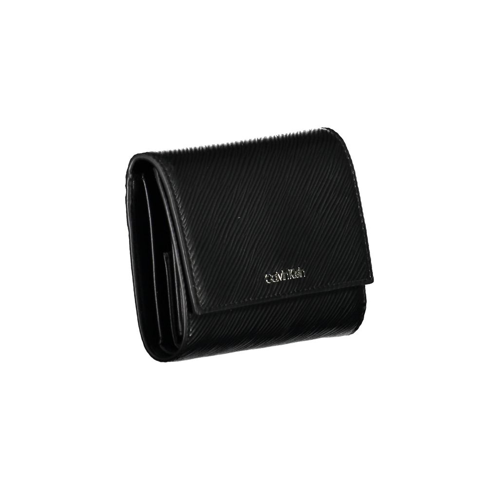 Calvin Klein Black Polyurethane Women Wallet - ClickThatClicks 
