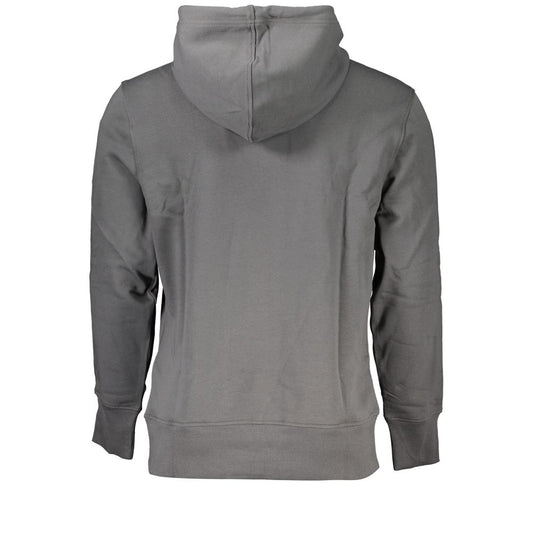 Calvin Klein Elegant Gray Hooded Sweatshirt - ClickThatClicks 