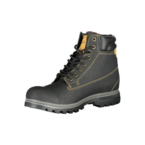 Carrera Black Polyurethane Men Ankle Boot - ClickThatClicks 