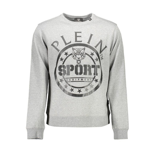 Plein Sport Grigio Cotton Men Sweatshirt - ClickThatClicks 