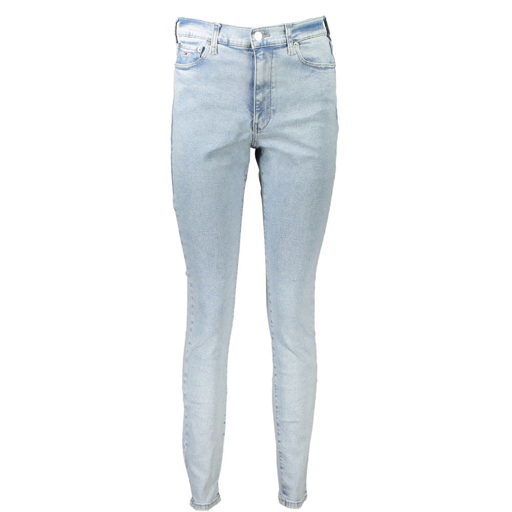 Tommy Hilfiger Azzurro Cotton Women Jeans - ClickThatClicks 