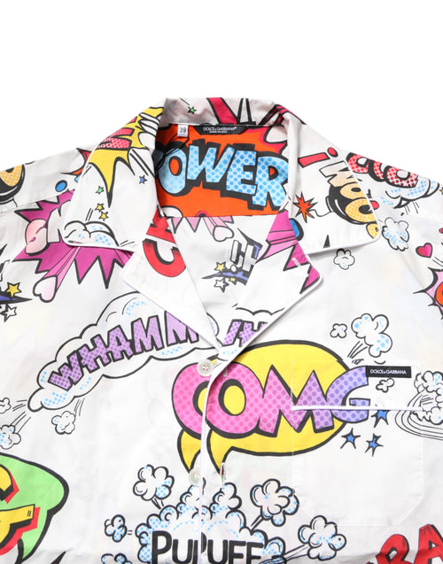Dolce & Gabbana White Cartoon Print Cotton Men Pajama Set Sleepwear - ClickThatClicks 