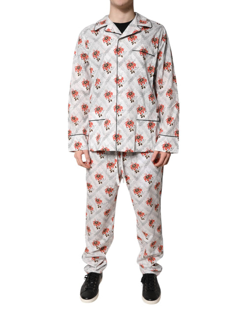 Dolce & Gabbana Multicolor Floral Print Cotton Pajama Set Sleepwear - ClickThatClicks 