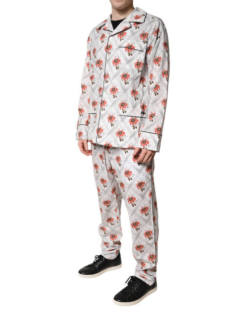 Dolce & Gabbana Multicolor Floral Print Cotton Pajama Set Sleepwear - ClickThatClicks 