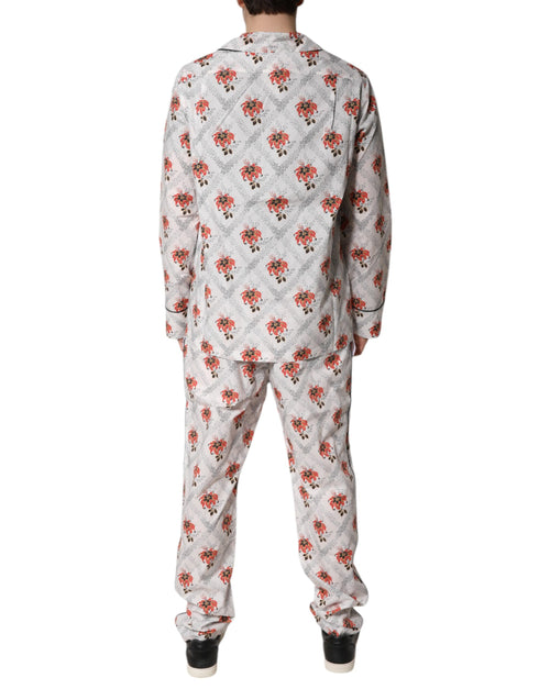 Dolce & Gabbana Multicolor Floral Print Cotton Pajama Set Sleepwear - ClickThatClicks 