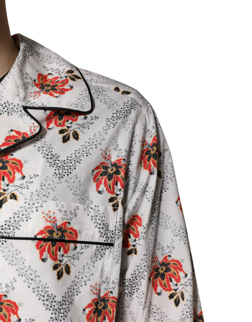 Dolce & Gabbana Multicolor Floral Print Cotton Pajama Set Sleepwear - ClickThatClicks 